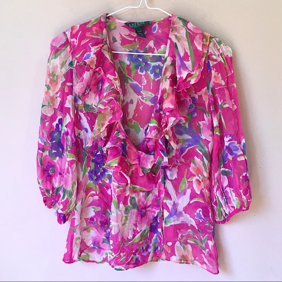 🌸❣️ Silk Ralph Lauren ❣️🌸 - Picture 2 of 7